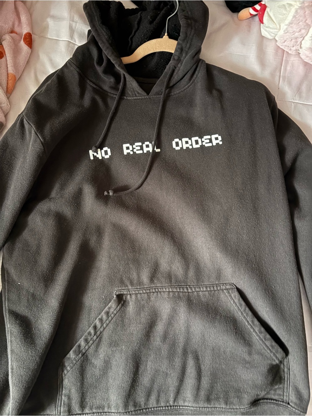 Zumiez Black "NO REAL ORDER" Graphic Hoodie